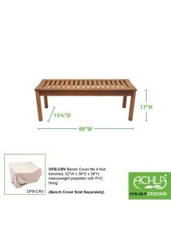 Achla Designs Backless Bench, 4' 7 Achla Designs Backless Bench, 4' -Green Haven Shop 8612909 04v