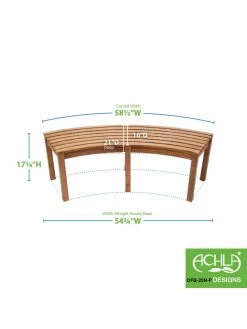 Achla Designs Curved Backless Bench 9 Achla Designs Curved Backless Bench -Green Haven Shop 8612910 03v
