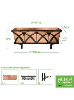 Achla Designs Rockwood Window Box 11 Achla Designs Rockwood Window Box -Green Haven Shop 8612918 03v