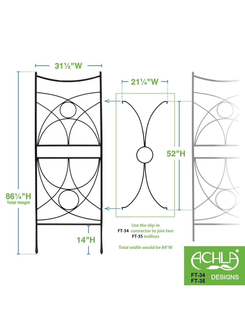 Achla Aurora Trellis Center Link 5 Achla Aurora Trellis Center Link - Image 5