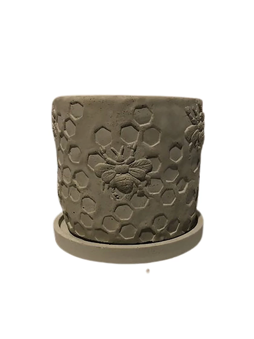 Concrete Honeycomb Bee Planter 3 Concrete Honeycomb Bee Planter - Image 3