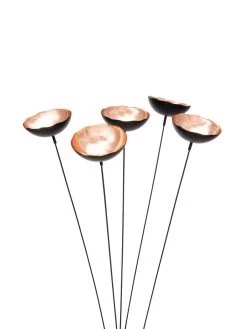 Copper Poppy Sways, Set Of 5 6 Copper Poppy Sways, Set Of 5 -Green Haven Shop 8613342 9215