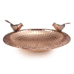 Pure Copper Bird Bath With Two Copper Birds And Tree Multipronged Garden Pole -Green Haven Shop 8613379 05v scaled