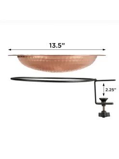 Pure Copper Bird Bath Deck Mount 12 Pure Copper Bird Bath Deck Mount -Green Haven Shop 8613381 04v