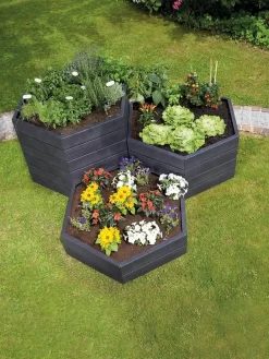 Modular Hexagon Raised Bed Kit, 28.5" -Green Haven Shop 8614244 04V 1