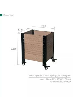 Mobile Deep Root Corner Planter -Green Haven Shop 8614266 04V 3 4